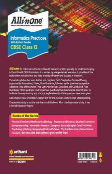 CBSE All In One Informatics Practices with Python Pandas Class 12 2022-23 Edition (As per latest CBSE Syllabus issued on 21 April 2022)