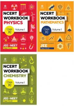 NCERT Workbook Volume 2 Class 11 Physics  Chemistry and Mathematics (Set of 3 Books)