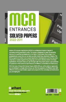 MCA Entrances Solved Papers (2022-2011) for 2023 Exam