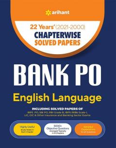 22 Years' Chapterwise Solved Papers Bank PO English Language 2021-2000