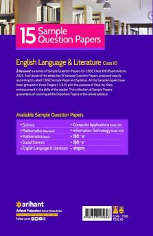 CBSE Board Exam 2023 -I-Succeed 15 Sample Question Papers ENGLISH LANGUAGE & LITERATURE Class 10th