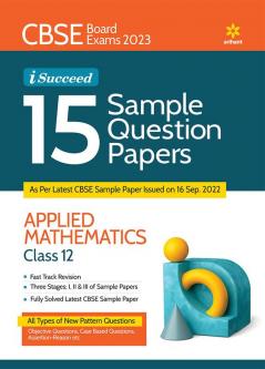 CBSE Board Exams 2023 I Succeed 15 Sample Question Papers Mathematics Class 12th