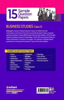 CBSE Board Exams 2023 I-Succeed 15 Sample Question Papers BUSINESS STUDIES for Class 12th