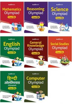 Bloom CAP Olympiad Science Social Studies Mathematics Reasoning English General Knowledge Hindi Computer Class 4 (Set of 8 books)