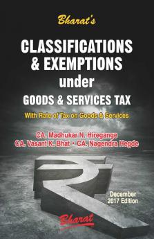 Classifications & Exemptions under GST with Rates of Tax on Goods and Services