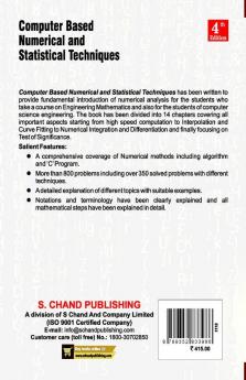 COMPUTER BASED NUMERICAL AND STATISTICAL TECHNIQUES