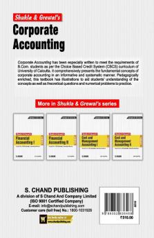 Corporate Accounting [CBCS CU]