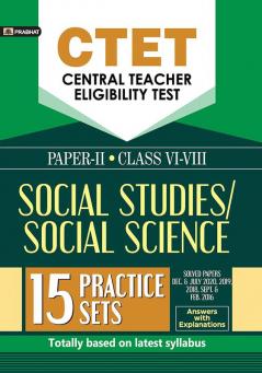 CTET Paper 2 SocialStudies/Social Science 15 Practice Sets for Class 6 to 8 Exams (English)