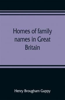 Homes of family names in Great Britain