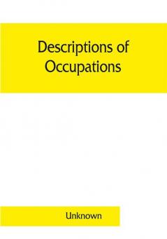 Descriptions of occupations