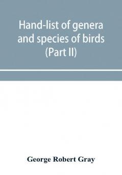 Hand-list of genera and species of birds