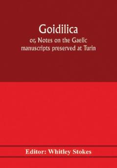 Goidilica; or Notes on the Gaelic manuscripts preserved at Turin Milan Berne Leyden the monastery of S. Paul Carinthia and Cambridge with eight hymns from the Liber hymnorum and the Old-Irish notes in the Book of Armagh