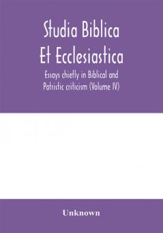 Studia Biblica Et Ecclesiastica