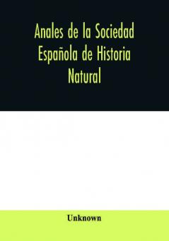 Anales de la Sociedad Española de Historia Natural