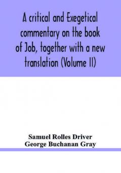 A critical and exegetical commentary on the book of Job together with a new translation (Volume II)