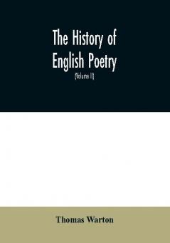 The history of English poetry