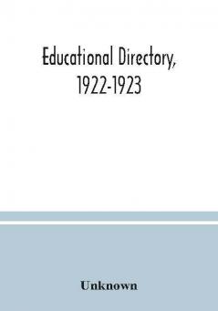 Educational directory 1922-1923