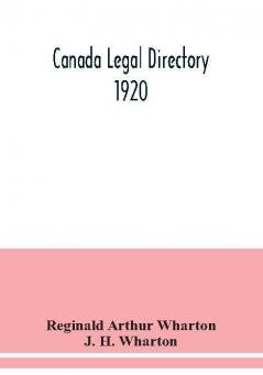 Canada legal directory 1920