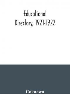 Educational directory 1921-1922