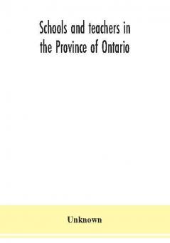 Schools and teachers in the Province of Ontario; Elementary Public and Separate Schools November 1940