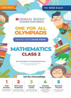 Oswaal One For All Olympiad Previous Years' Solved Papers Class-2 Mathematics Book (For 2022-23 Exam)