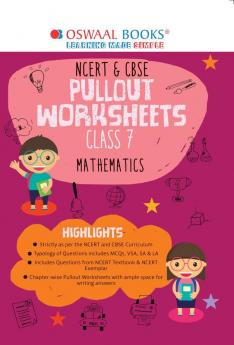 Oswaal NCERT & CBSE Pullout Worksheets Class 7 Mathematics Book (For 2022 Exam)