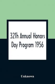 32Th Annual Honors Day Program 1956