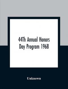 44Th Annual Honors Day Program 1968