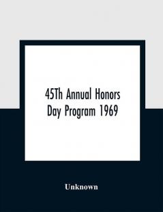 45Th Annual Honors Day Program 1969