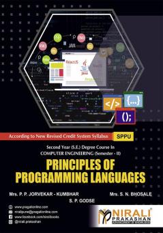 PRINCIPLES OF PROGRAMMING LANGUAGES (SY (SE) Degree Computer Eng. Semester 2)