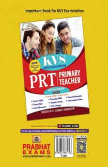 KVS PRT Primary Teacher Written Examination 2023 15 Practice Sets includes Latest Solved Paper