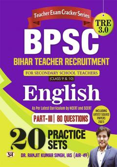 BPSC TRE 3.0 Bihar Secondary School Teacher Recruitment Class 9-10 English Part-3 | 20 Practice Sets (English)
