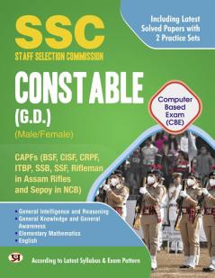 SSC STAFF SELECTION COMMISSION CONSTABLE (GD) (MALE AND FEMALE) RECRUITMENT EXAM 2025 COMPUTER BASED EXAM (CBE)