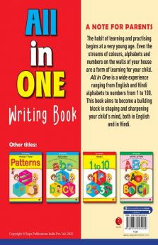 ALL IN ONE: Practice Writing Book for English and Hindi