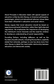 Moral Principles in Education