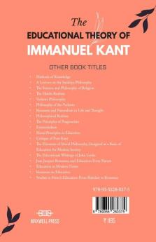 The Educational Theory of Immanuel Kant