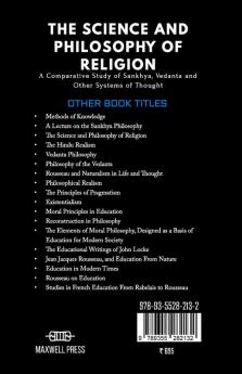 THE SCIENCE AND PHILOSOPHY OF RELIGION