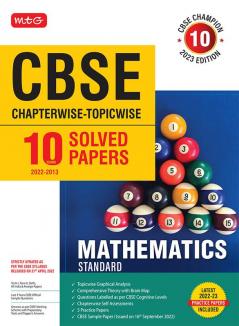 MTG CBSE 10 Years Chapterwise Topicwise Solved Papers Class 10 Mathematics Standard - CBSE Champion For Exam 2023 (Paperback MTG Editorial Board)