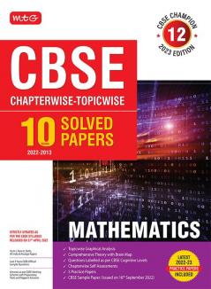 MTG CBSE 10 Years Chapterwise Topicwise Solved Papers Class 12 Mathematics - CBSE Champion For Exam 2023 (Paperback MTG Editorial Board)