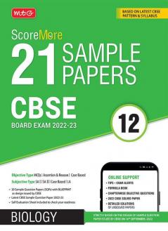 MTG CBSE ScoreMore 21 Sample Papers Class 12 Biology Book For 2023 Board Exam (Based on Latest CBSE Sample Paper Released on 16th Sep)