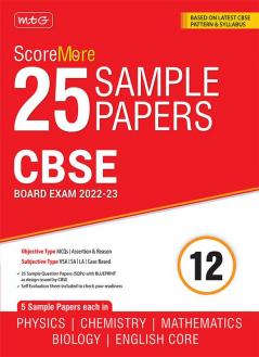 MTG CBSE ScoreMore 21 Sample Papers Class 12 Physics Chemistry Mathematics Biology & English Core Books For 2023 Board Exam (Based on Latest CBSE Sample Paper Released on 16th Sep)