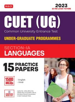 MTG NTA CUET (UG) 15 Practice Test Question Papers Book For Language English & Hindi 2023 Exam (Section-1)