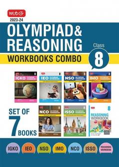 Class 8: Work Book and Reasoning Book Combo for NSO-IMO-IEO-NCO-IGKO-ISSO