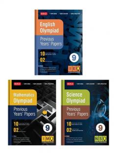 MTG Olympiad Previous Years Papers with Mock Test Papers Class 9 - SOF IMO NSO IEO Olympiad Books For 2023-24 Exam (Set of 3 Books) | Sample OMR Sheet with Chapterwise Analysis