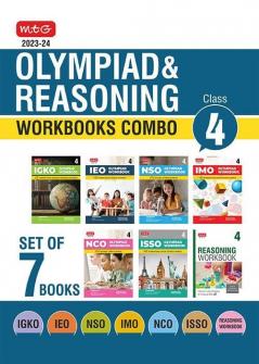 Class 4 Work Book and Reasoning Book Combo for NSO-IMO-IEO-NCO-IGKO-ISSO