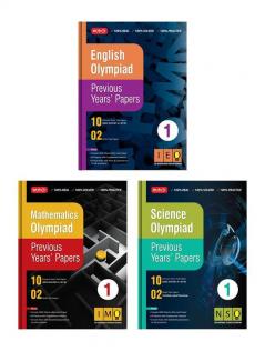 MTG Olympiad Previous Years Papers with Mock Test Papers Class 1 - SOF IMO NSO IEO Olympiad Books For 2023-24 Exam (Set of 3 Books) | Sample OMR Sheet with Chapterwise Analysis