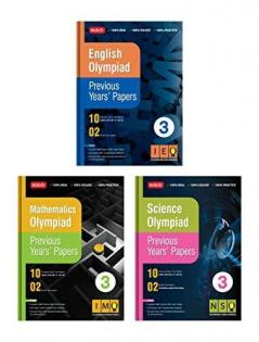 MTG Olympiad Previous Years Papers with Mock Test Papers Class 3 - SOF IMO NSO IEO Olympiad Books For 2023-24 Exam (Set of 3 Books) | Sample OMR Sheet with Chapterwise Analysis