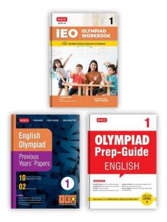 MTG International English Olympiad (IEO) Workbook Prep-Guide & Previous Years Papers with Self Test Paper Class 1 - SOF Olympiad Books For 2023-24 Exam (Set of 3 Books)