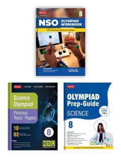 MTG National Science Olympiad (NSO) Workbook Prep-Guide & Previous Years Papers with Self Test Paper Class 8 - SOF Olympiad Books For 2023-24 Exam (Set of 3 Books)