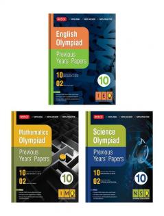 MTG Olympiad Previous Years Papers with Mock Test Papers Class 10 - SOF IMO NSO IEO Olympiad Books For 2023-24 Exam (Set of 3 Books) | Sample OMR Sheet with Chapterwise Analysis